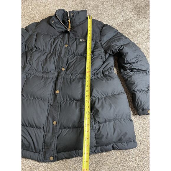 LL Bean Goose Down Jacket Puffer Coat Women’s Size XL Full Zip Black Long - Picture 9 of 10